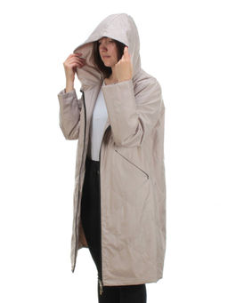 22098 BEIGE Куртка демисезонная двухсторонняя женская (80 гр. синтепон) - Фабричный китай фото 10