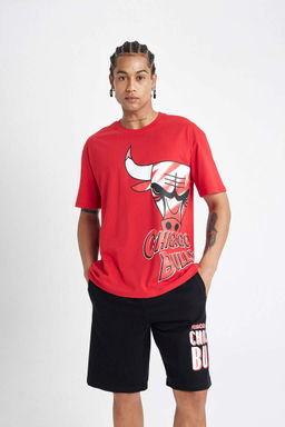 DeFactoFit Укороченные шорты стандартного кроя NBA Chicago Bulls  фото 4