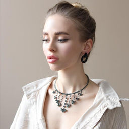 Серьги металл Боттега два овала, цвет чёрный - Queen fair фото 3