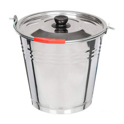 Ведро нерж. 12,0 л с крышкой, арт. AST-002-ВД-12