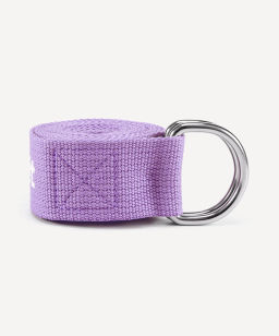 Ремень для йоги STARFIT YB-100 180 см, хлопок, фиолетовый пастель  фото 5