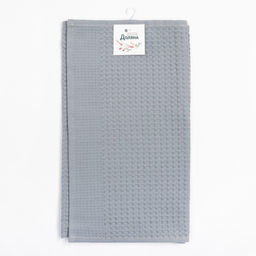 Полотенце Доляна цв. серый 35х60 см, 100% хл., крупная вафля 220 г/м2  фото 5