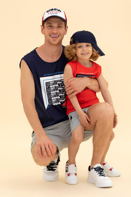 Красная футболка без рукавов с круглым вырезом для мальчиков Неожиданная скидка в корзине