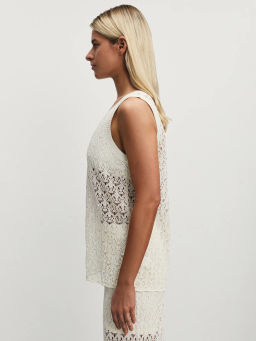 Топ ажурной вязки из вискозы / Zarina  фото 4