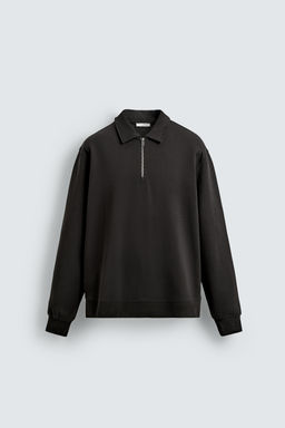 SUDADERA POLO INTERLOCK CREMALLERA / Marr?n / Topo - Zara фото 7