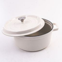 40635 Кастрюля чугун 4,7 л эмаль/покрытие белая MB (х2) - Mayer&boch фото 2