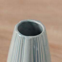 Ваза для цветов «Солвейг», бочка, 17.5×6.5 см, керамика, голубая