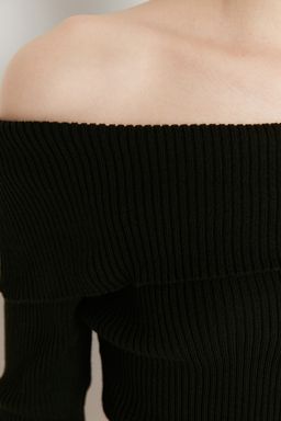 Tas Super Crop Carmen Yaka Triko Kazak TWOAW22KZ1897 - Trendyolmilla фото 12