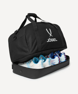 Сумка спортивная с двойным дном JOGEL Division Double Bottom Bag, черный  фото 4