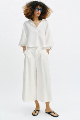 PANTAL?N CULOTTE BOLSILLOS / Crudo