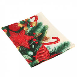 Салфетка хозяйственная 50х60см "Рождественские сладости", вафельное полотно, хлопок 100%, плотность 245г/м2, без упаковки, "Домашняя мода" (Россия)