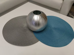 Салфетка для сервировки (мат на стол) 38см, круглая, бирюзовая, Y6-2542 (326270) /DANIKS/