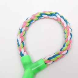 Игрушка канатная с ручкой и мячом, 38 см, до 160 г, зелёная - Пижон фото 3