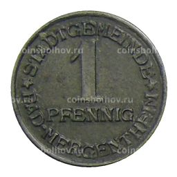 1 пфенниг 1920 года Германия Нотгельд Бад-Маргентхайм