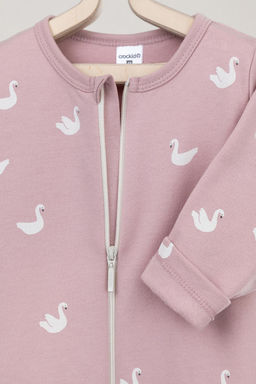 Crockid _ К 6192/розово-сиреневый,лебеди комбинезон яс  фото 2