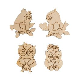 Заготовка для декорирования Mr. Carving ВД-887 Мини-набор фанера 0.3 см Коты №2 (3.5-5см)  фото 2