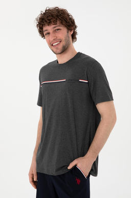 Erkek Bisiklet Yaka Antrasit Melanj Pijama Tak_m_ Sepette S_rpriz _ndirim - U.s. polo assn фото 3