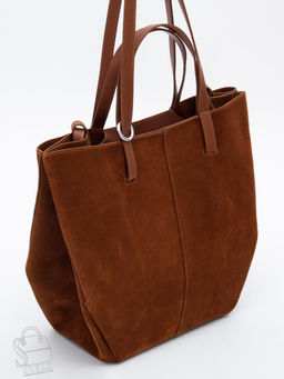 Сумка женская кожаная 2403YF brown Polina&Eiterou