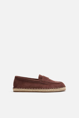 LEATHER MOCCASIN ESPADRILLES - Zara фото 5