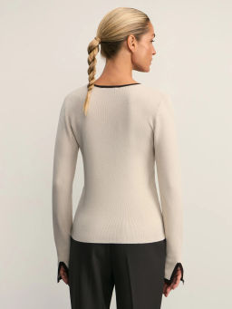 Джемпер с контрастными окантовками / Zarina  фото 5