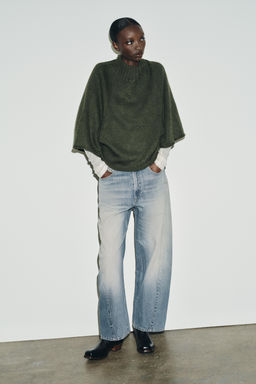 KNIT PONCHO SWEATER