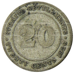 20 центов 1926 года Стрейтс Сетлментс