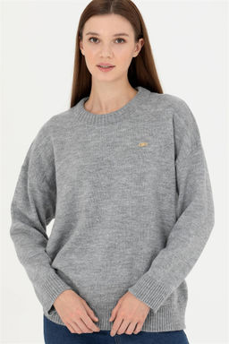 Женский серый меланжевый свитер - U.s. polo assn фото 12