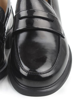 03-PDEB105-3 BLACK Лоферы женские (натуральная кожа)