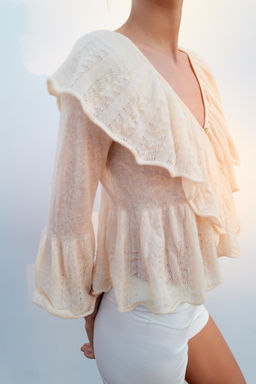 RUFFLED KNIT SWEATER - Zara фото 2