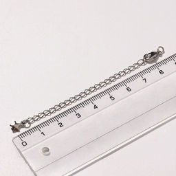 Замок карабин родированный «Звезда», 1.5×0.5 см, с удлинителем 7 см, серебро