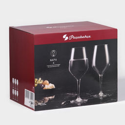 Бокалы для вина Paşabahçe «Напа», 580 мл, набор 6 шт., стекло, прозрачные