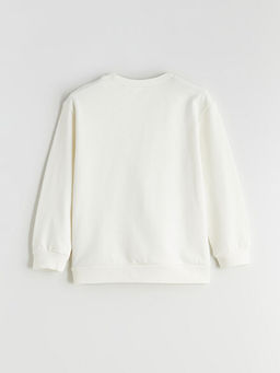 Bask?l? Erkek ?ocuk Sweatshirt