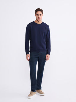 Bisiklet Yaka Erkek Sweatshirt