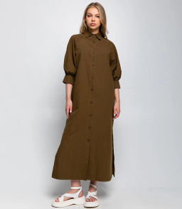 Платье #ОКТ035010, хаки