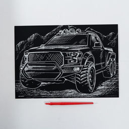 Гравюра Джип с металлическим эффектом серебро А4 - Школа талантов фото 4