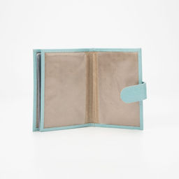 Обложка для автодокументов и паспорта на кнопке, цвет голубой - Textura фото 4