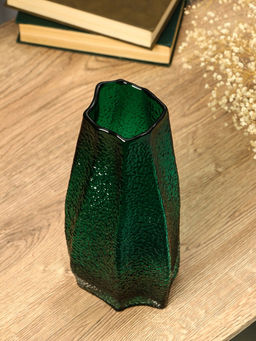 Ваза «Дженис», 25×12×8 см, стекло, зелёная
