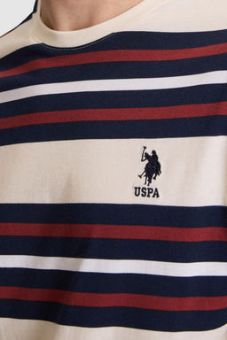 Erkek Krem Regular Fit Bisiklet Yaka TiЕГrt - U.s. polo assn фото 6