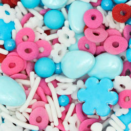 Кондитерская посыпка Красно-бирюзовый, 50 г