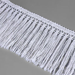 Тесьма декоративная «Бахрома», 75 мм, 10±1 м, белая