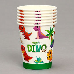 Стакан бумажный Дино, в наборе 6 шт.