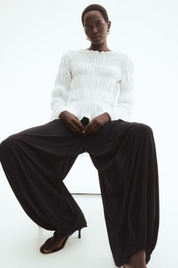 Smocked boat-neck top - H&m фото 2