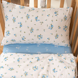 КПБ детский Simple life, поплин, Мильфлёр (голубой) ВБ Пододеяльник 112х147; простыня 150x190;наволочка 40х60 (1шт) Ясельный - Традиция фото 3