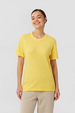 TEKSA Футболка женская WSS 001 yellow-white
