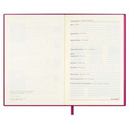 Ежедневник недатированный ESCALADA, #ИЛОН МАСК, А5, 160 л., арт. 67257/ 15 ВАЧЕТТО МАЛИНОВЫЙ