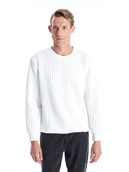 Bisiklet Yaka Uzun Kollu Erkek Sweatshirt - Waikiki фото 4