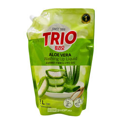 Средство для мытья посуды, фруктов и овощей Алоэ Вера (м/у) Trio, Корея, 1,2 л Акция