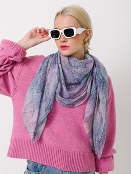 Большой, мягкий, тонкий и очень нежный двусторонний палантин с рисунком в стиле арт-деко - Tantino фото 7