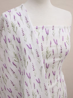 Муслин двухслойный Лавандовая нежность, ш.1.5м, хлопок-100%, 100гр/м.кв - Купава фото 2