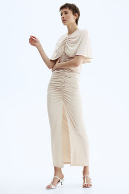 Vestido drapeado con capa decorativa - H&m фото 6